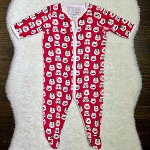 Roller Rabbit 3-6M Red Bearry Holidays Footie Pajamas 100% Pima Cotton